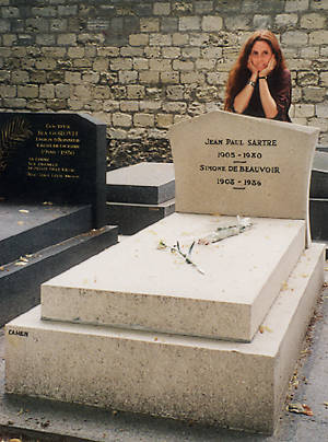 Professor Claire Schub at Montparnasse Cemetery in Paris