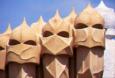 Partial view of the Pedrera in Barcelona, Spain —photo by Don Gurewitz.