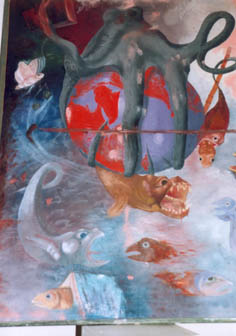 The last judgement, by Henry Toussaint, oil on canvas, 1986