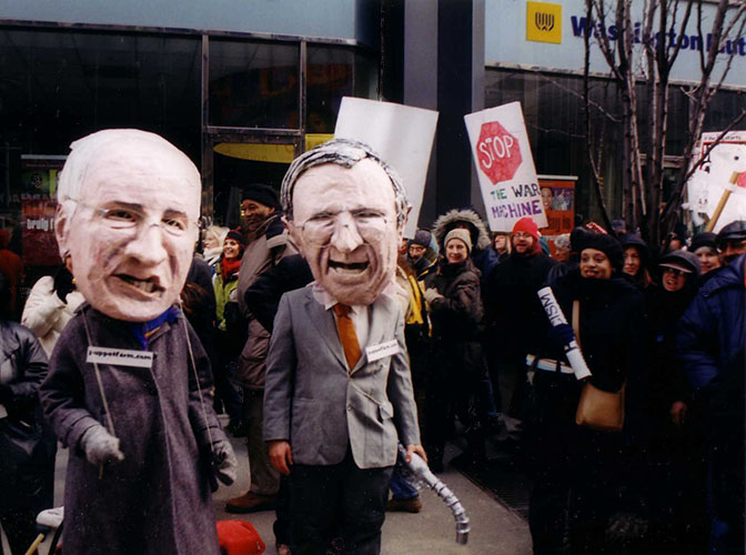 Anti-war demonstration in New York City in February 2003.