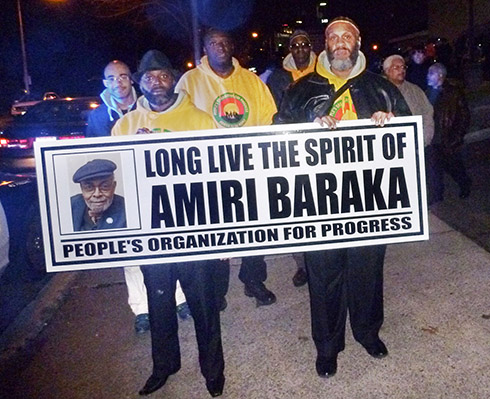 The wake of Amiri Baraka in Newark, New Jersey.