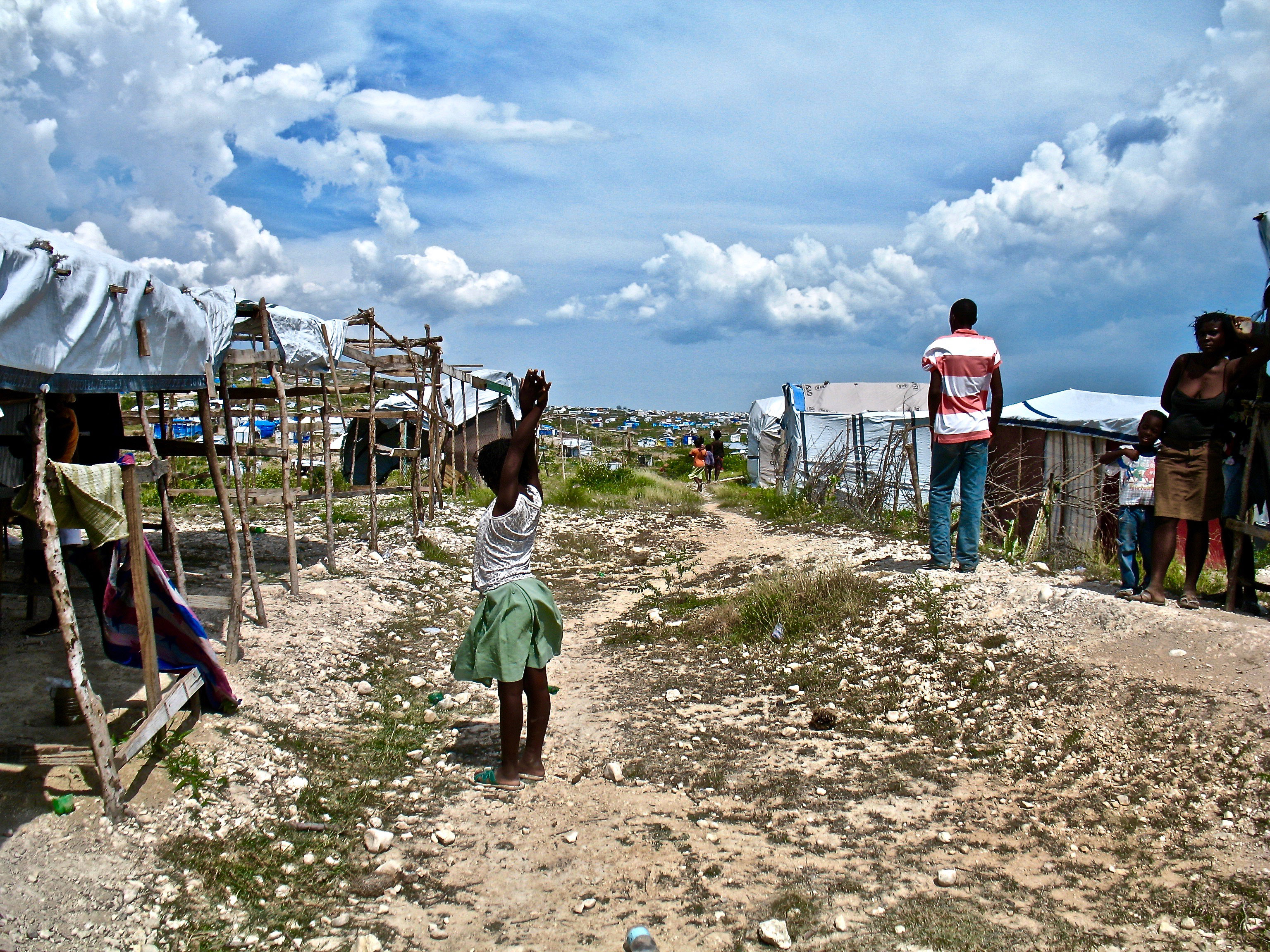 Refugee camps in the aftermath of the earthquake in Haiti.