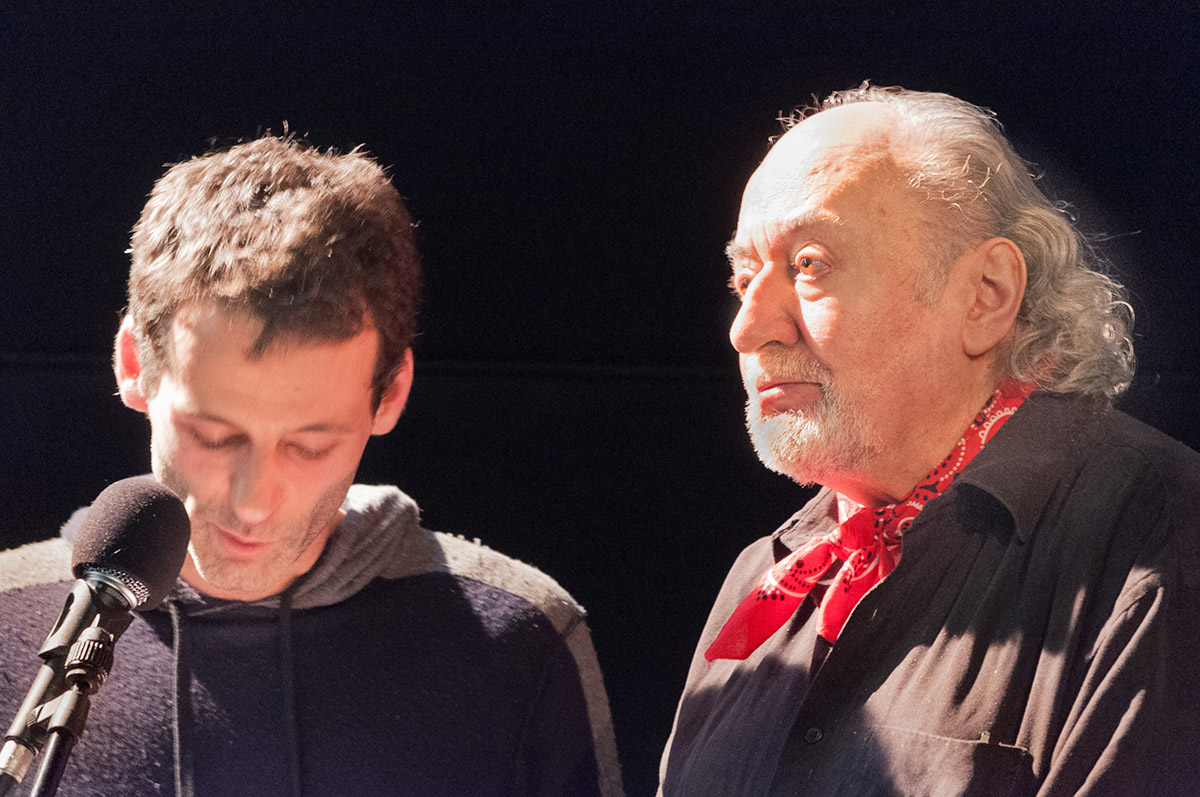 Aldo Tambellini at the Pompidou Center in Paris, January 6th 2012.