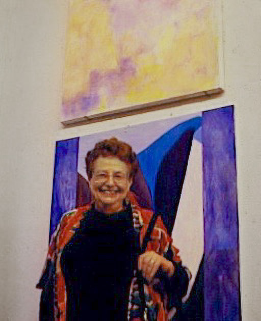 Rhoda Netchinsky at a gallery show in Brooklyn.