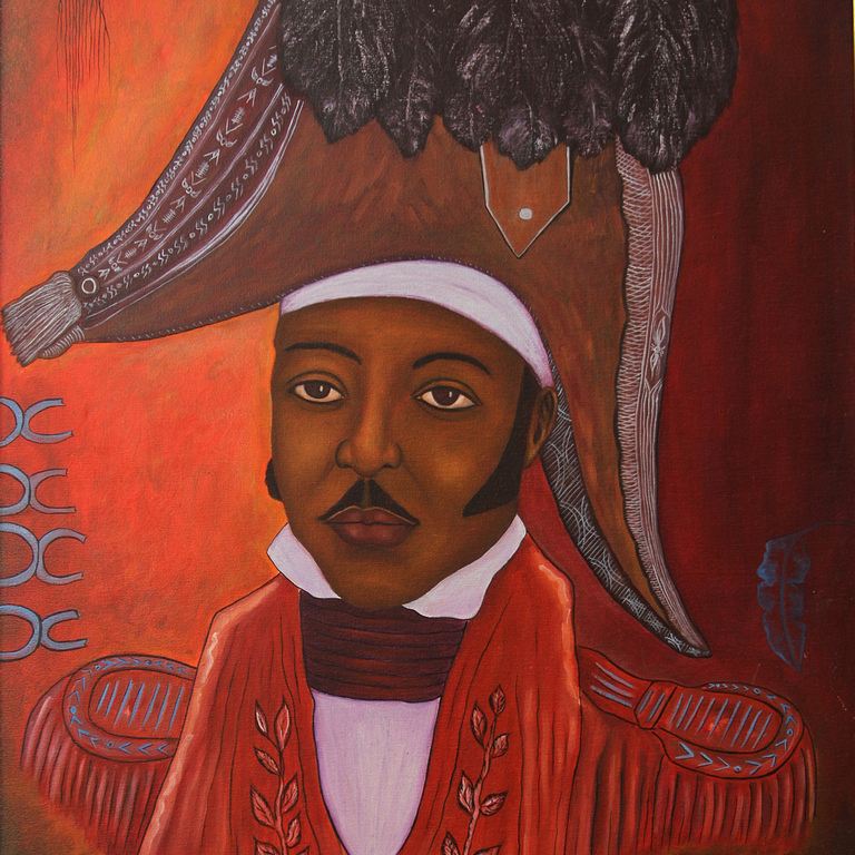The unforgettable hero of Haitian revolution Jean-Jacques Dessalines, painting by Nixon Léger.