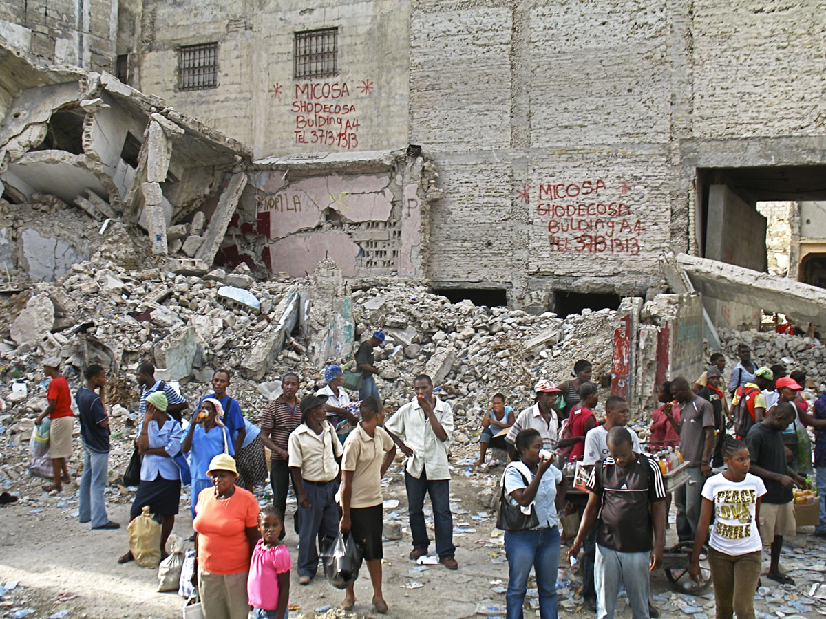 Haiti after the earthquake of 2010.